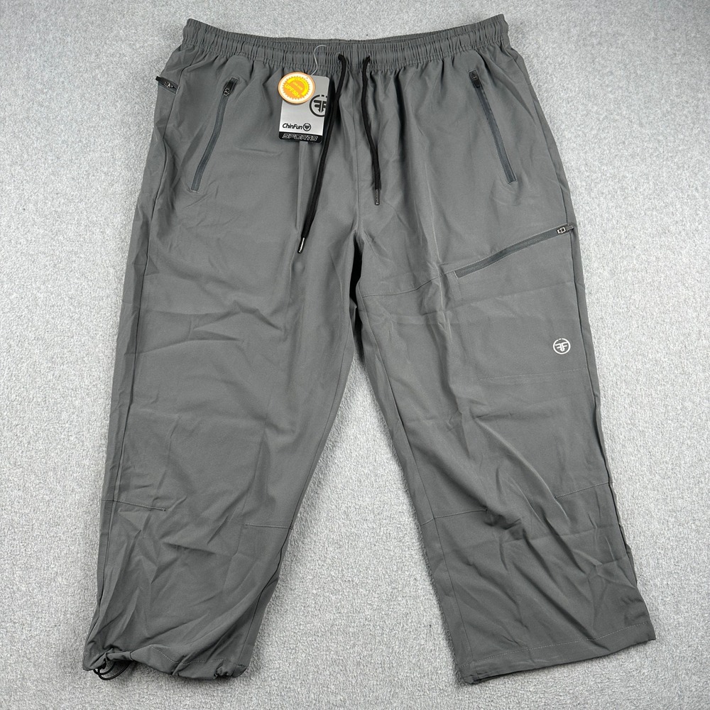 ChinFun Capri Pants Mens 2XL Gray UPF 50+ Sun Protection Athletic Hiking NEW
